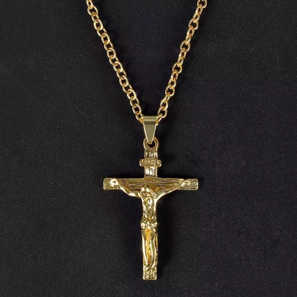 Other - 4/$20 NWOT INRI Unisex Christian Gold Necklace